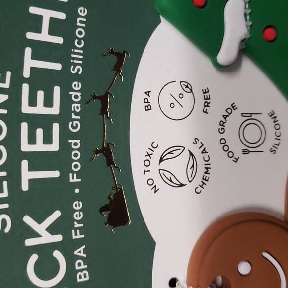 Modern Baby NWT Gingerbread Man and Christmas Tree Silicone Teether Set - Picture 2 of 5